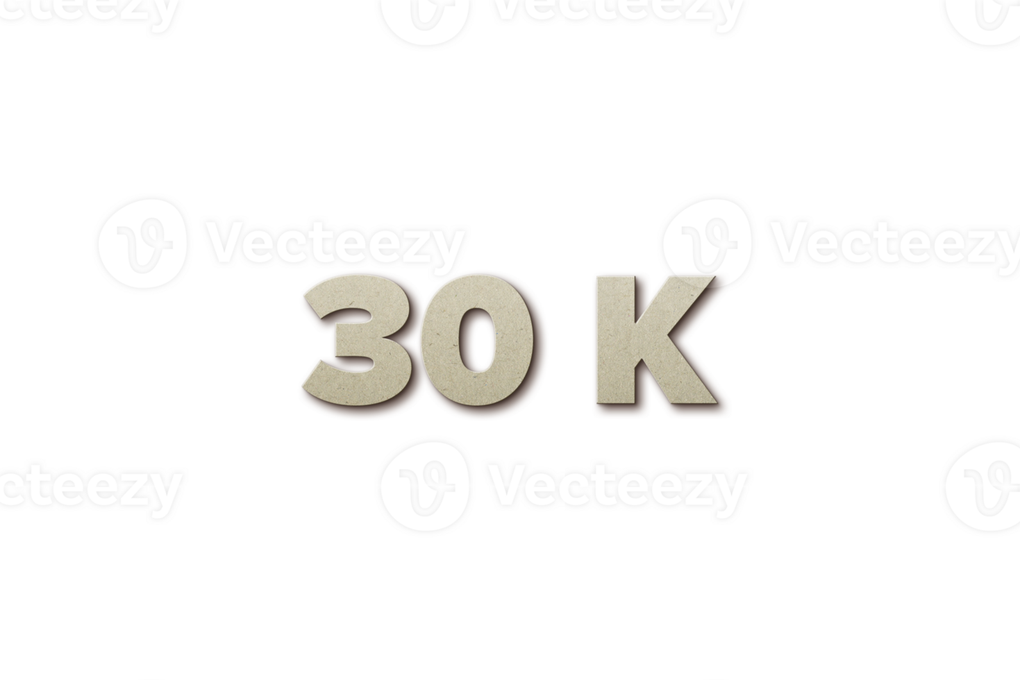 30 k subscribers celebration greeting Number with card board 2 design png