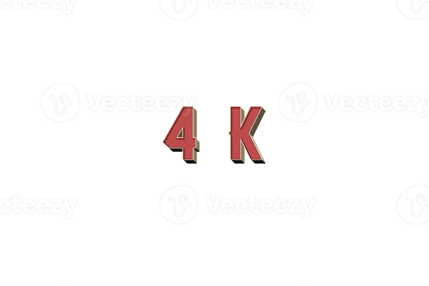 4 k subscribers celebration greeting Number with retro design png