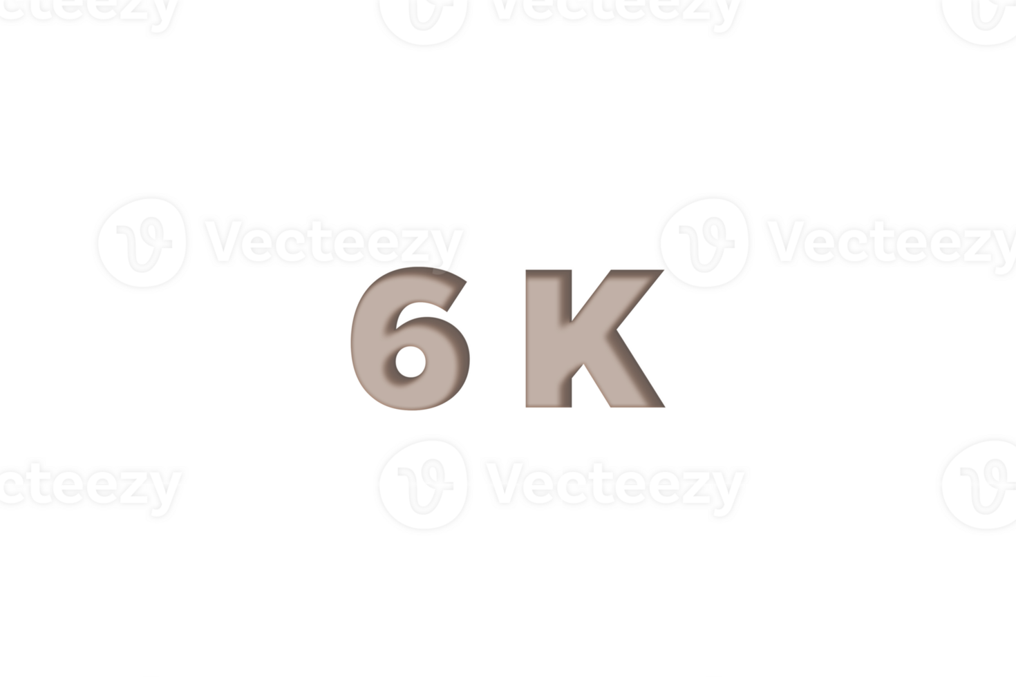 6 K subscribers celebration greeting Number with engrave design png