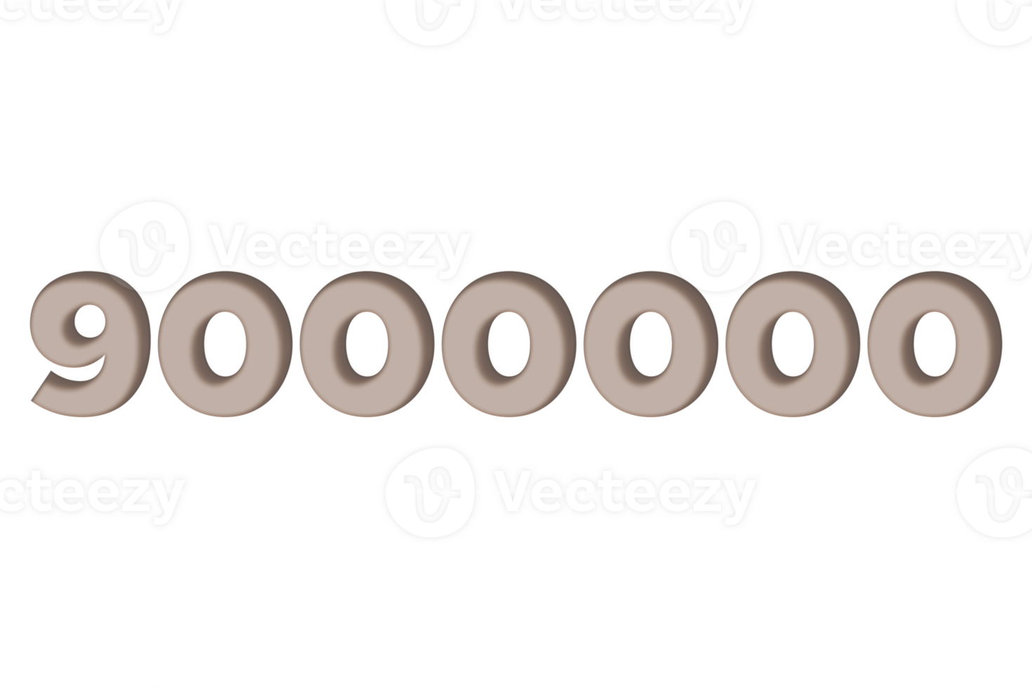 9000000 subscribers celebration greeting Number with engrave design png