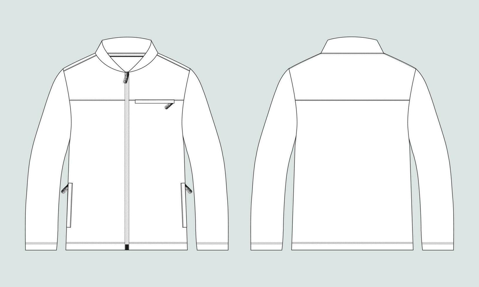 Long sleeve zipper with pocket tracksuits jacket sweatshirt technical ...