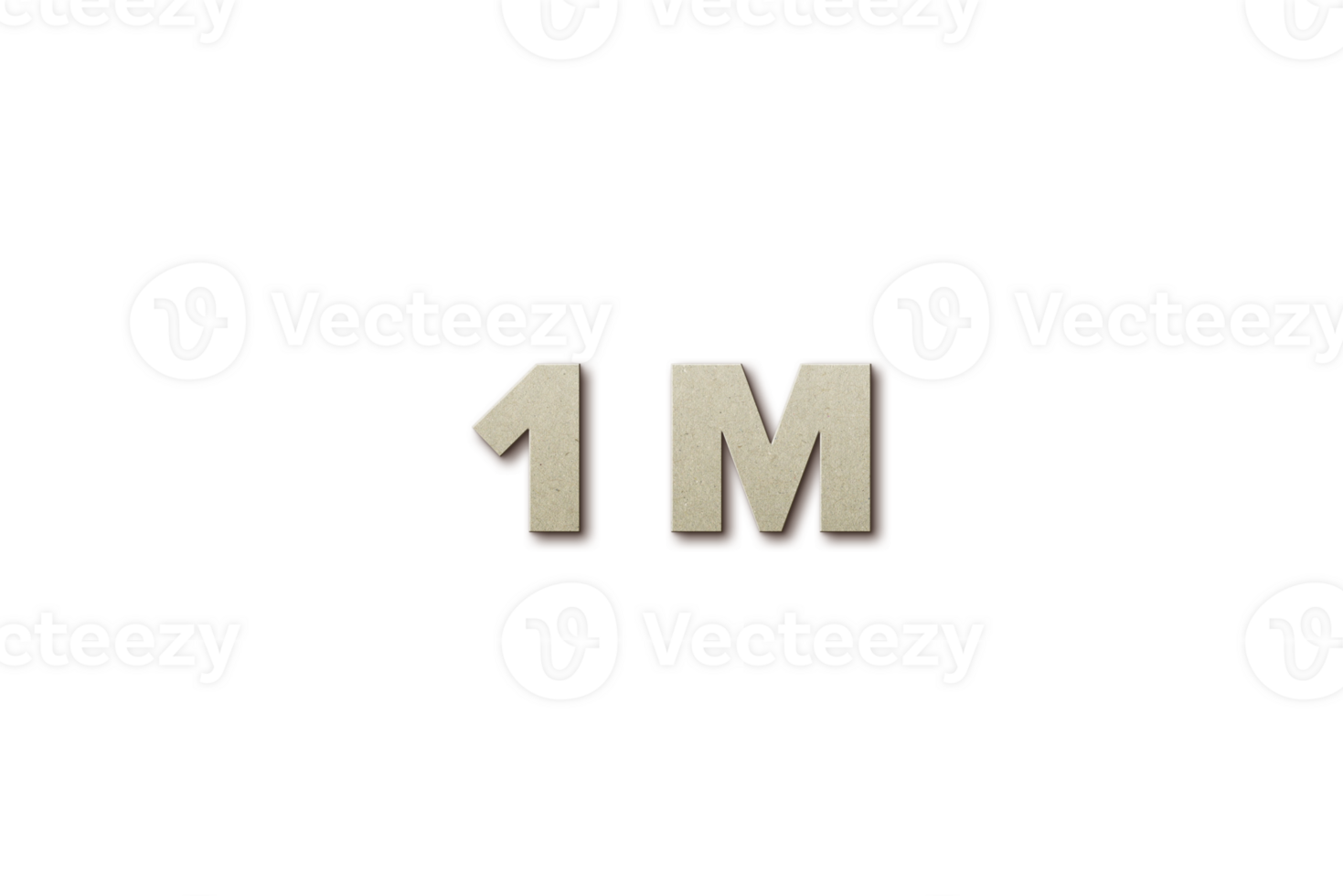 1 million subscribers celebration greeting Number with card board 2 design png