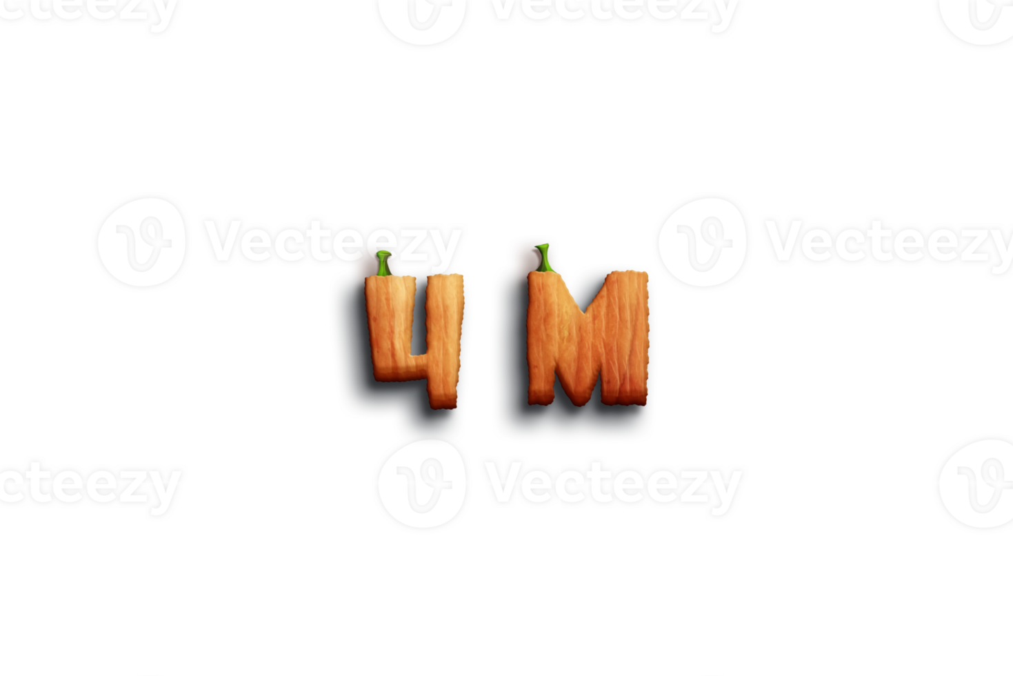 4 million subscribers celebration greeting Number with pumpkin design png