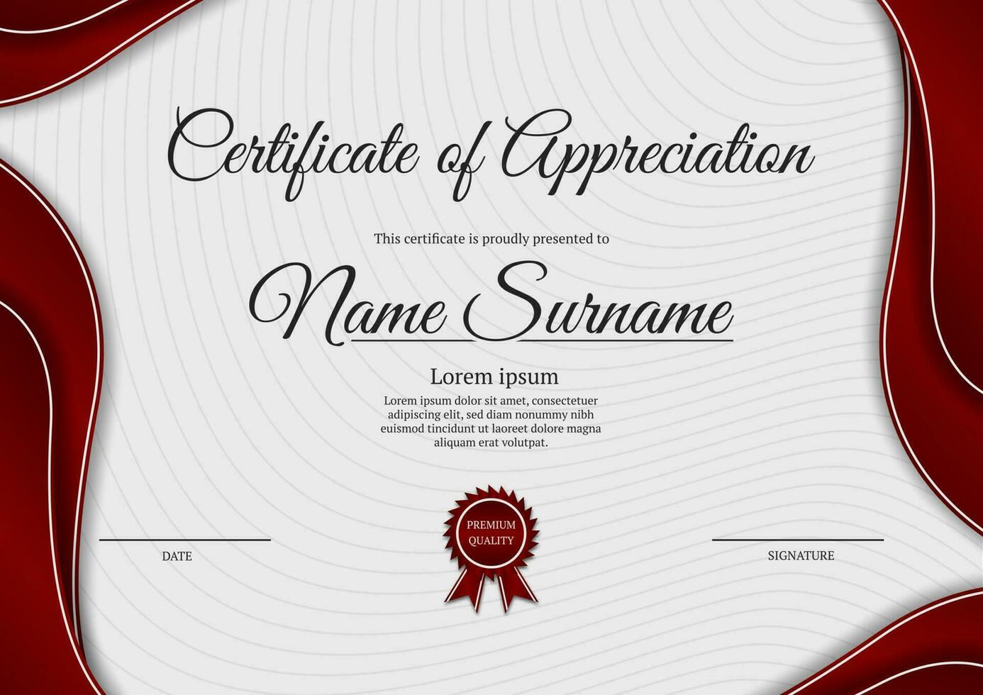 certificate template, with vintage frame vector