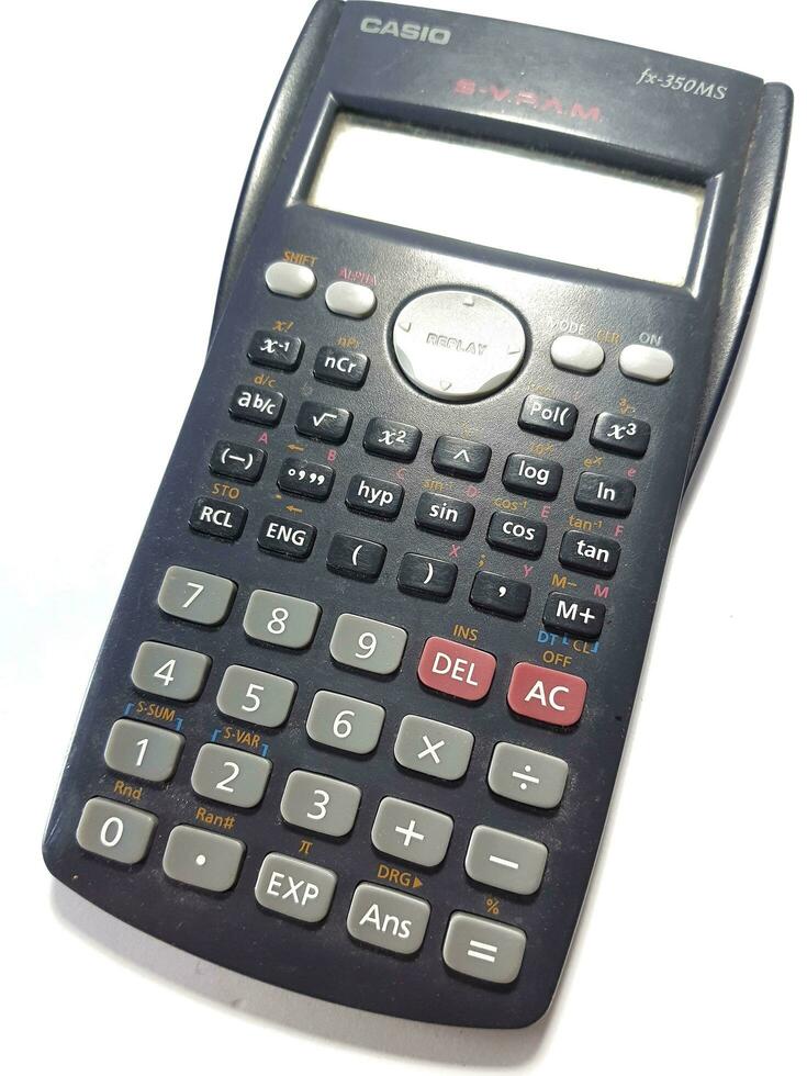 Close up photo of the buttons in the scientific calculator.