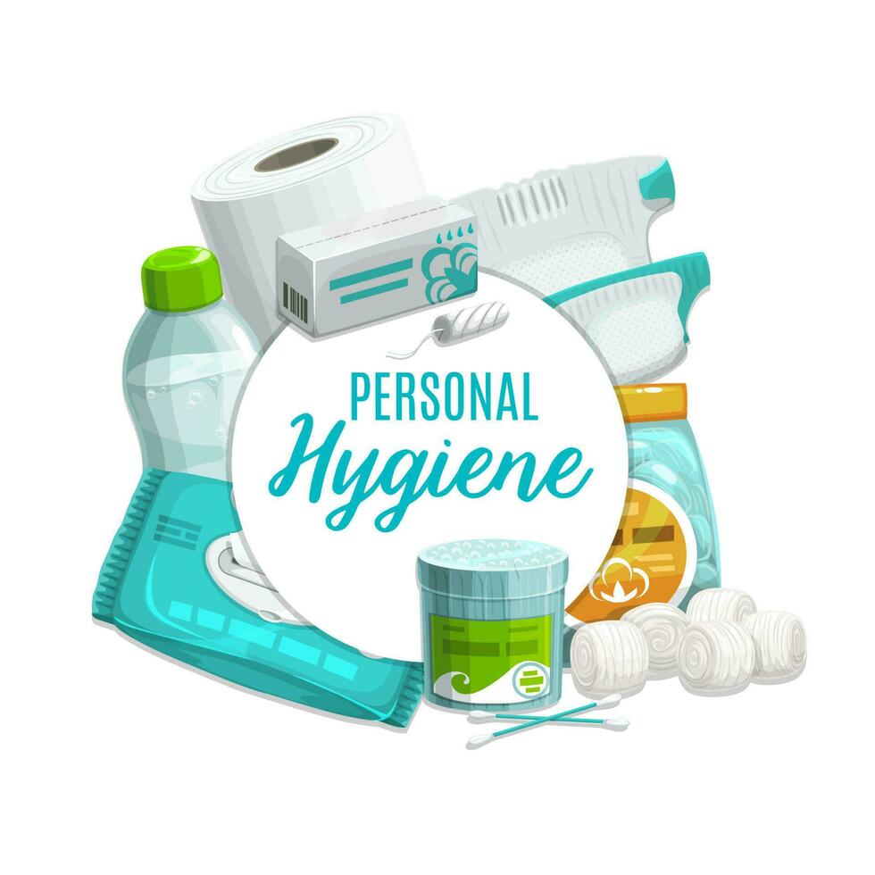 Hygiene and personal care products vector