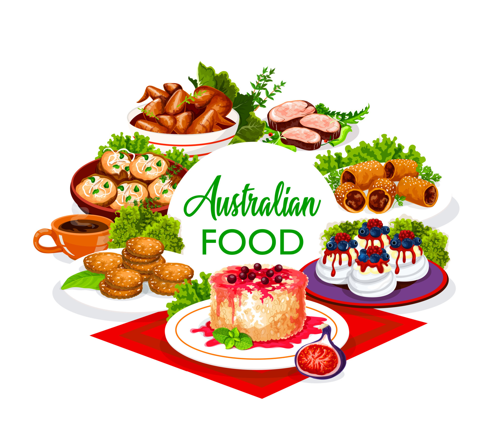 Australian Cuisine Food Lunch Dinner Meals Menu 23503892 Vector Art australian-cuisine-food-lunch-dinner-meals-menu-23503892-vector-art