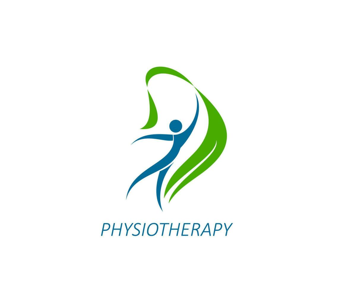 Physiotherapy center, chiropractic massage icon vector