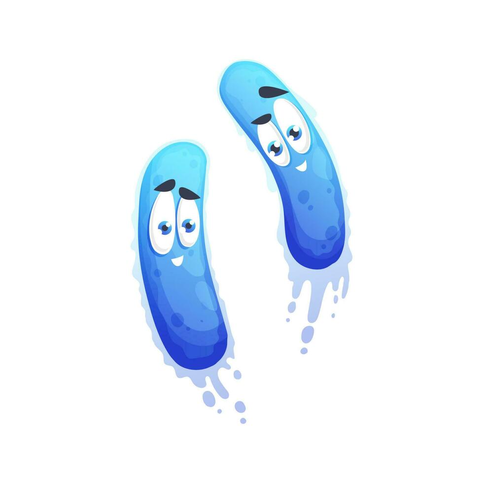 Cartoon pathogen cells, microbe or virus character vector