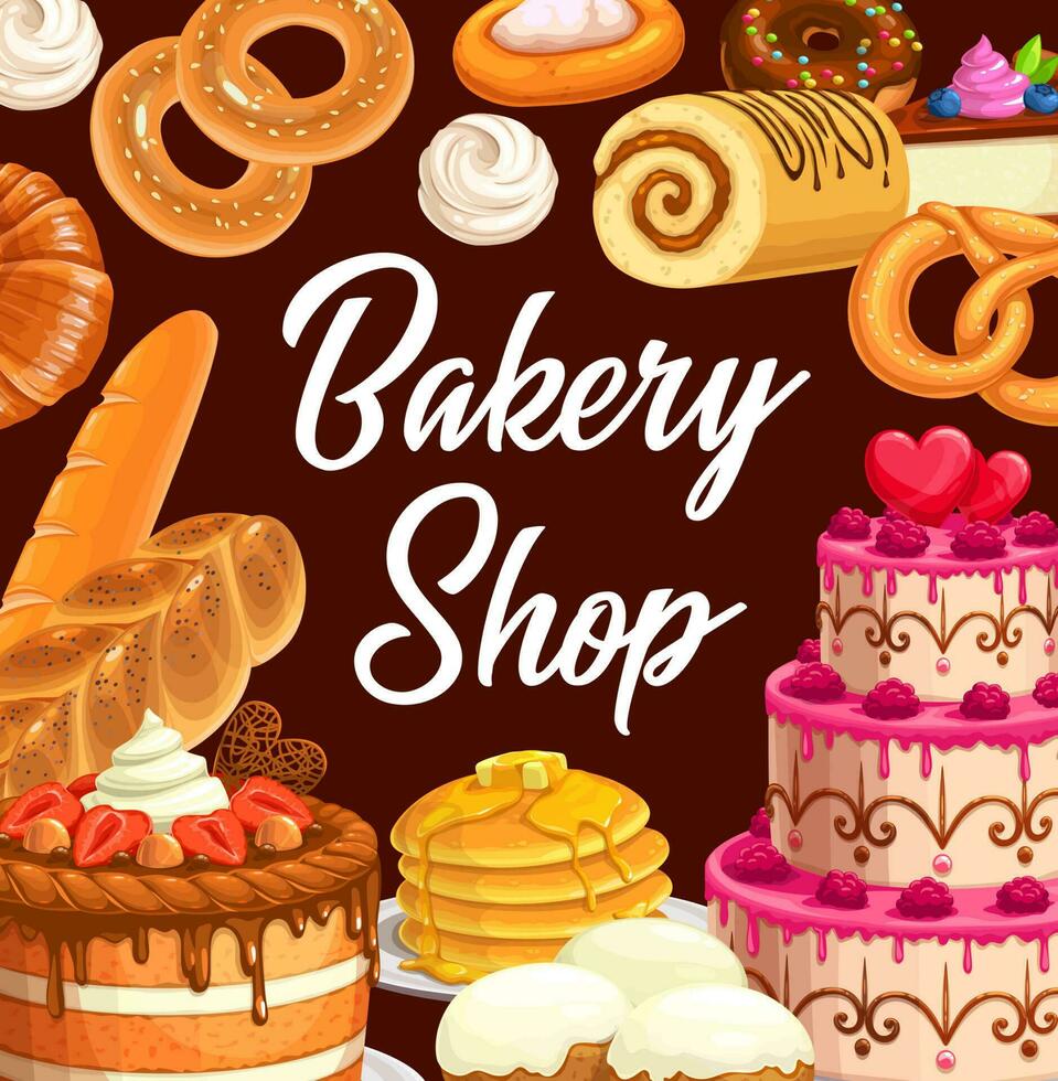 Sweets, desserts and pastry food vector