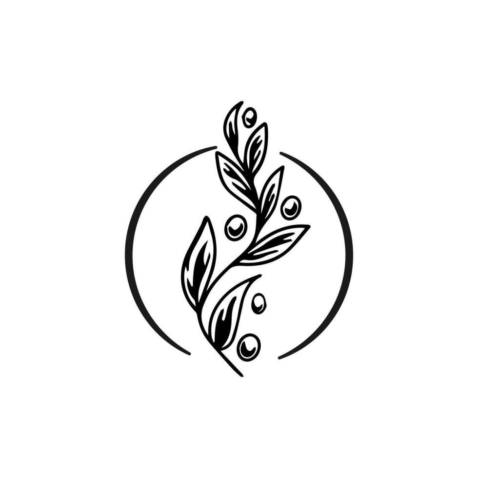 Leaf ornament vector element design