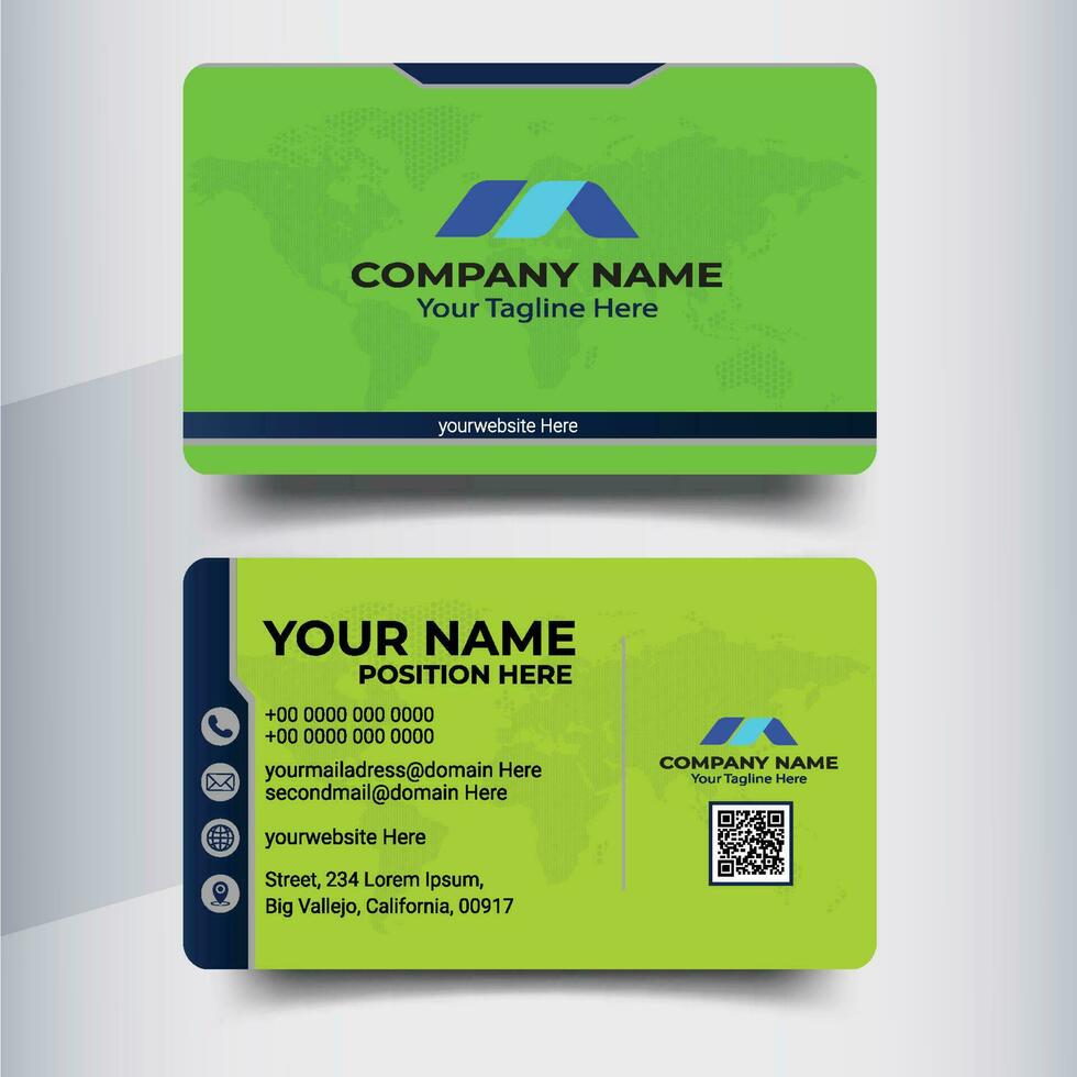 Map Business Card vector