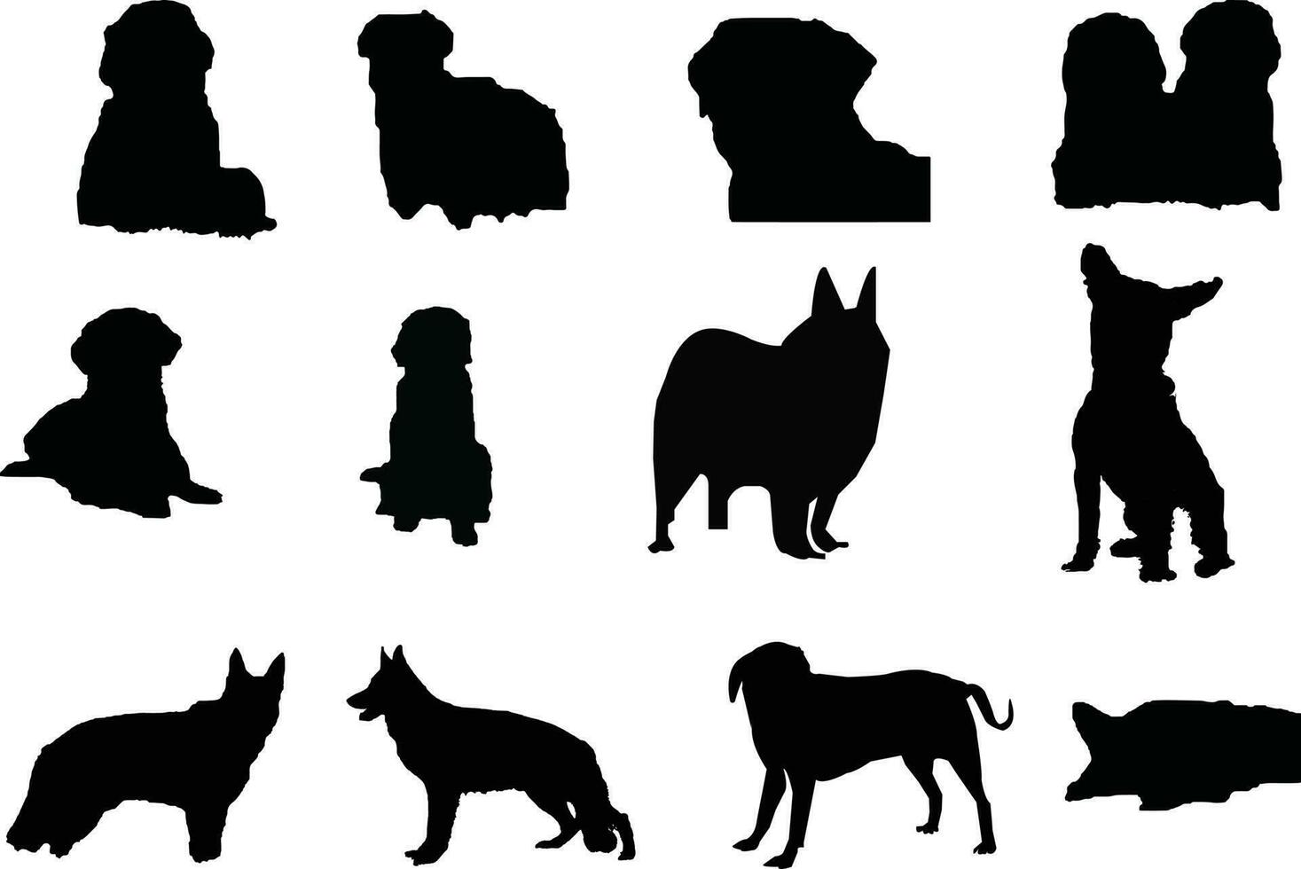 dog silhouette vector