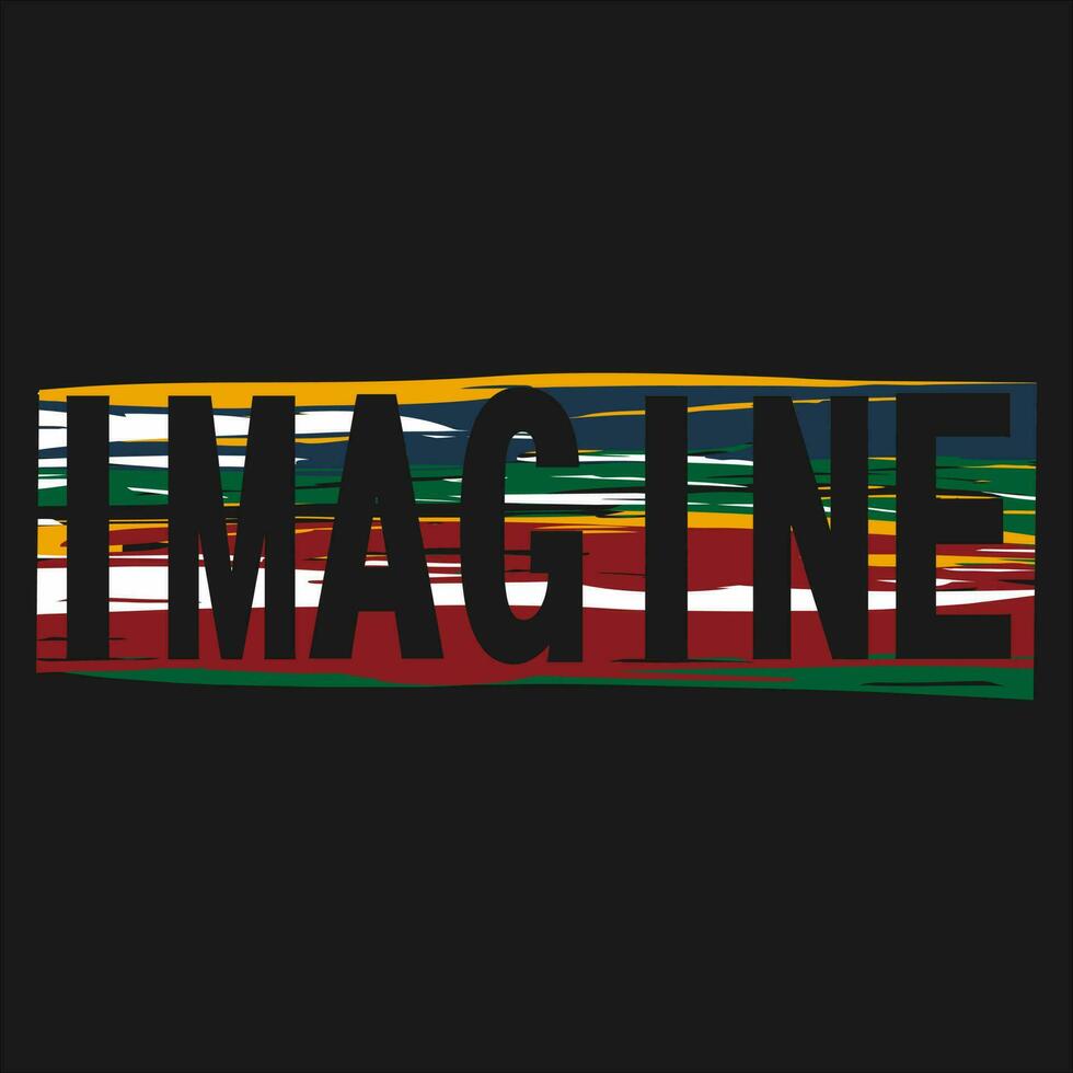 imagine vector slogan text typography design