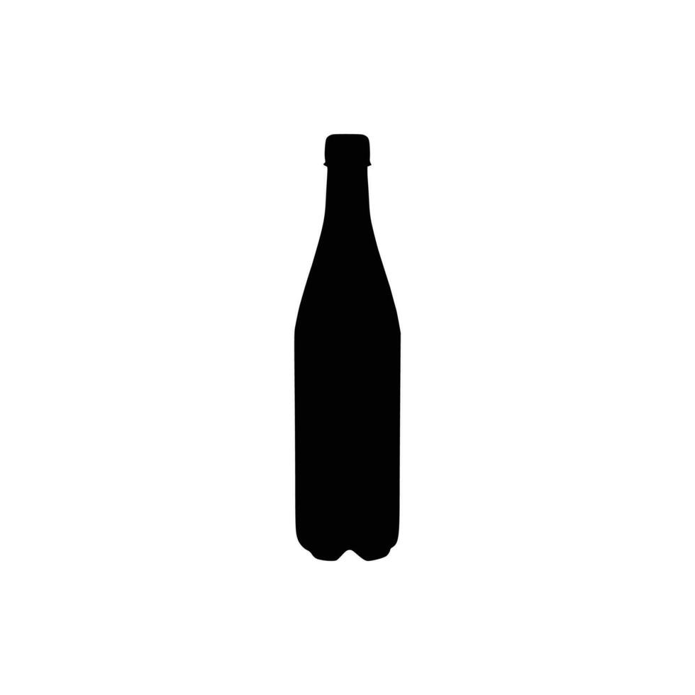 Water bottles silhouette. Plastic bottle. vector