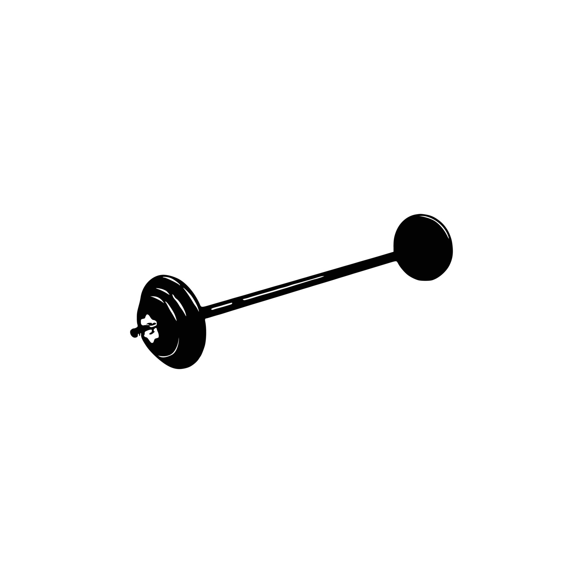 Black and white Barbell Vector illustration. 23504867 Vector Art at