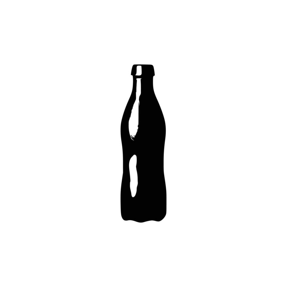 Water bottles silhouette. Plastic bottle. vector