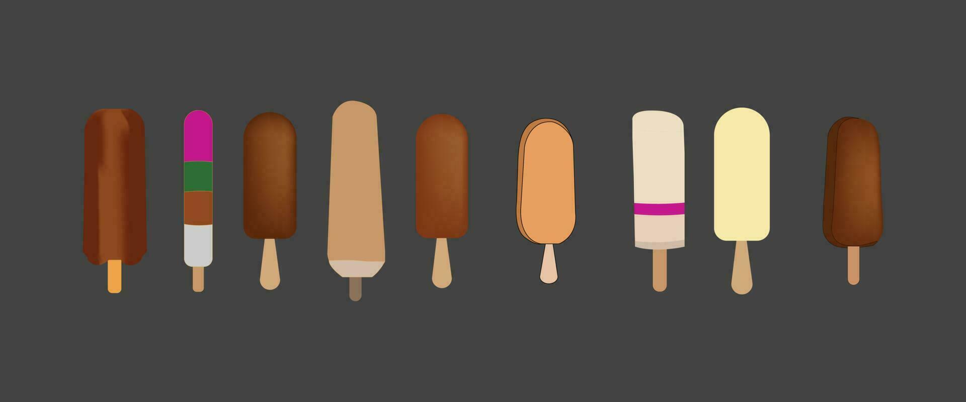 Ilustración de vector de helado.