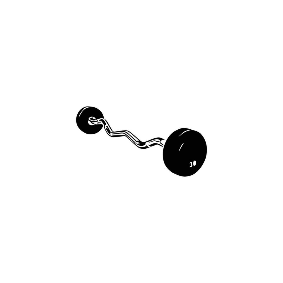 Black and white Barbell Vector illustration. 23504897 Vector Art at