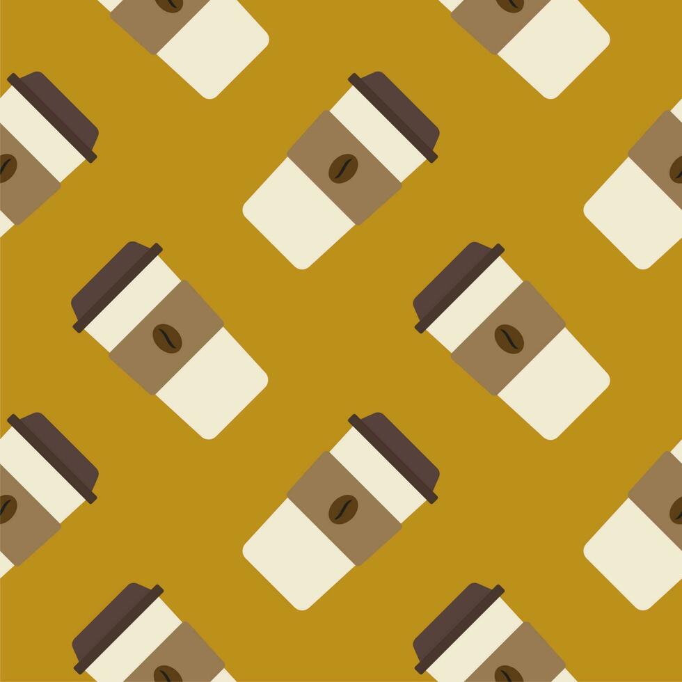 cup of coffee seamless pattern vector illustration
