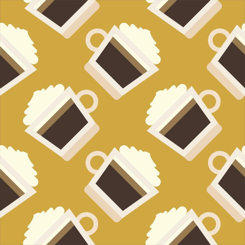a cup of coffee seamless pattern vector illustration