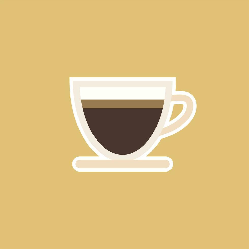 un taza de café plano diseño vector ilustración