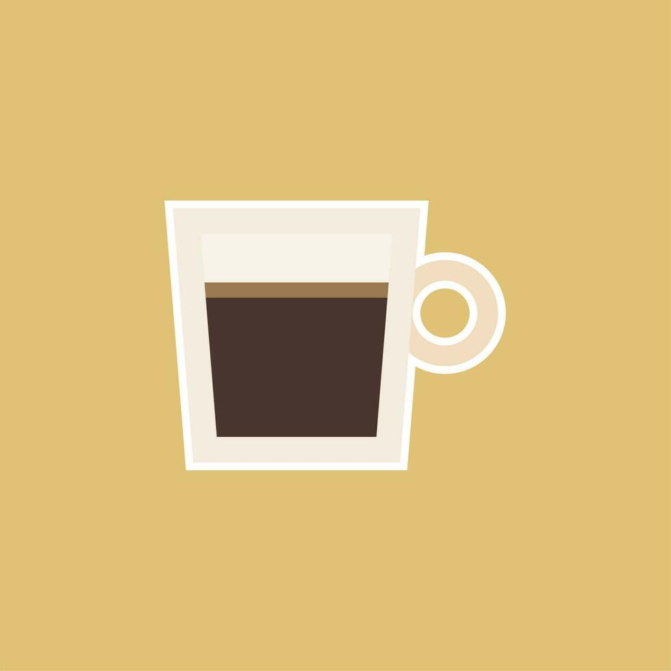 un taza de café plano diseño vector ilustración