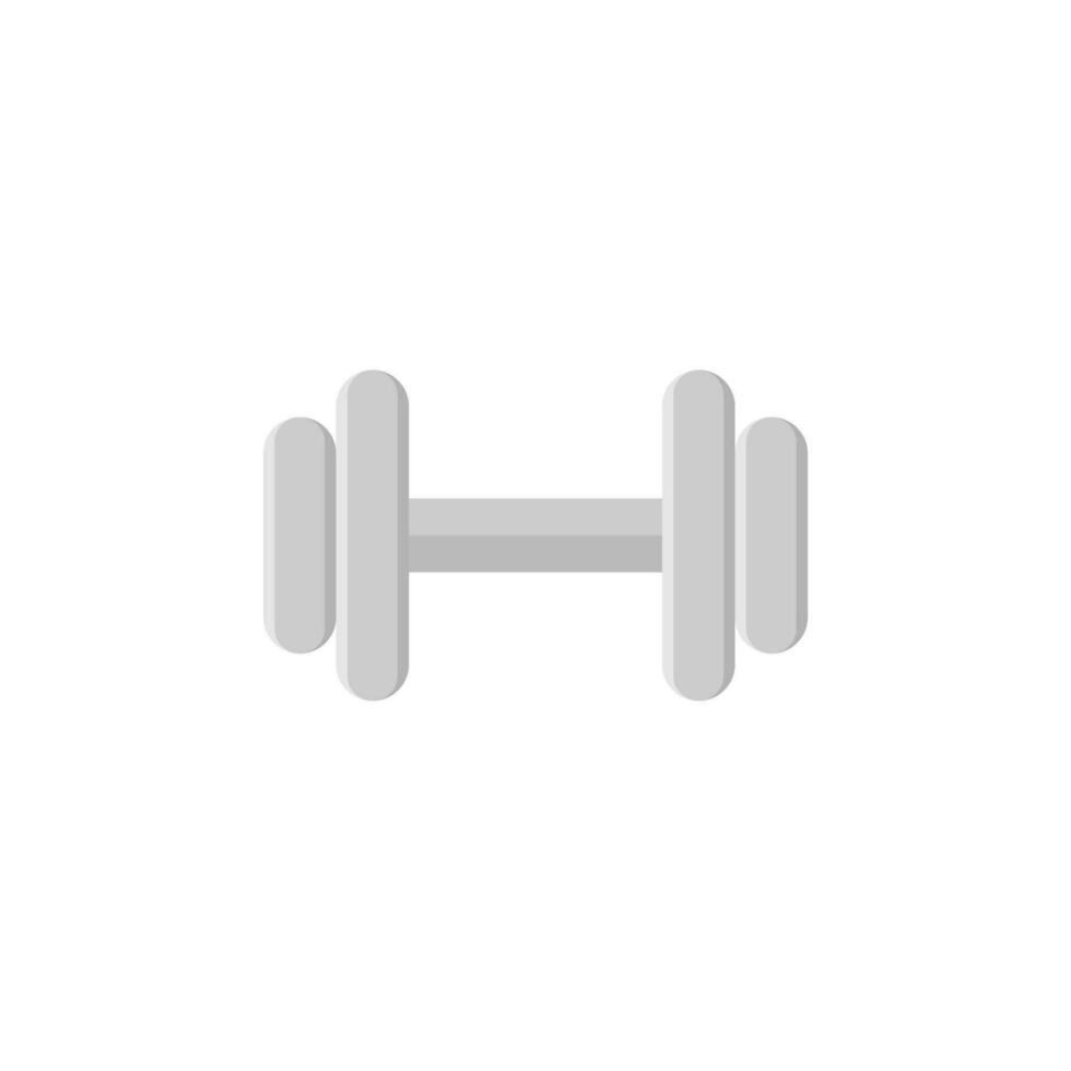 dumbell flat design vector illustration