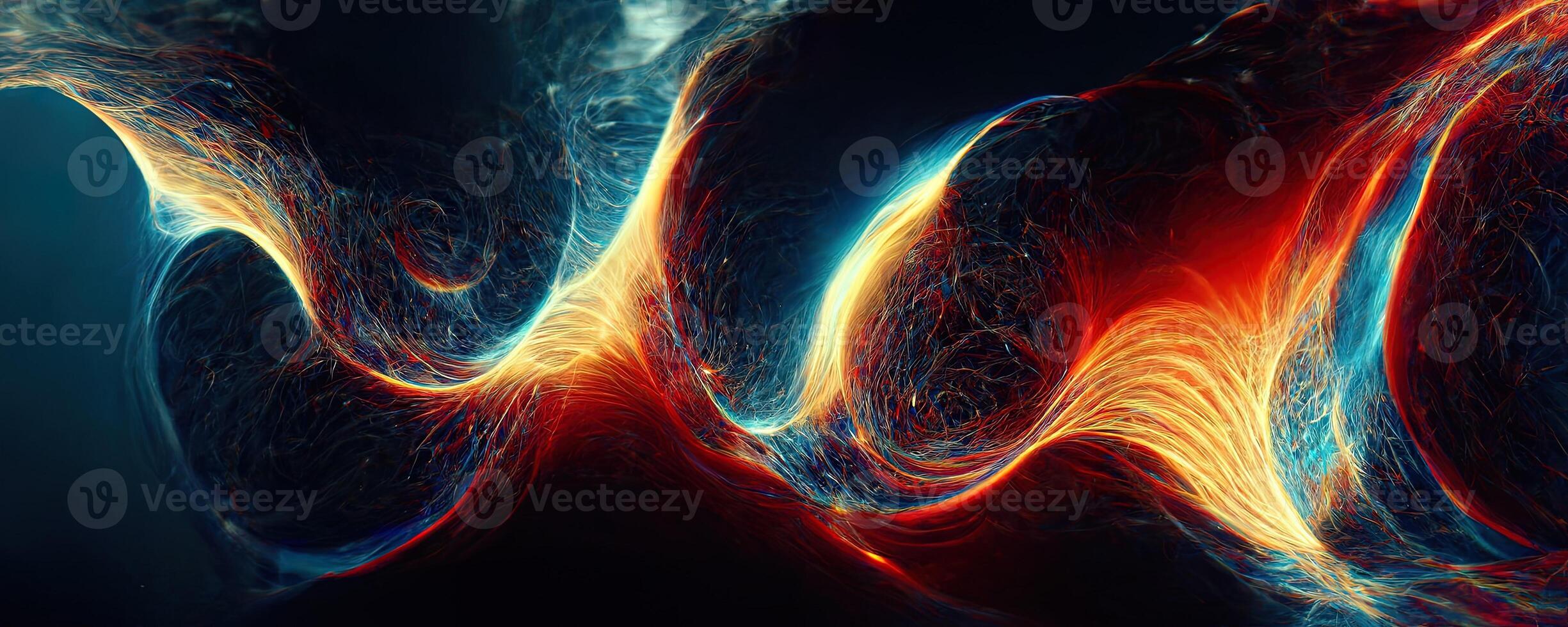 Illusion or dream, innovation or exploration, technology or sci fi. Physics quantum fluctuations 8k octane rendered ultra realistic. Digital art banner for game or movie. photo