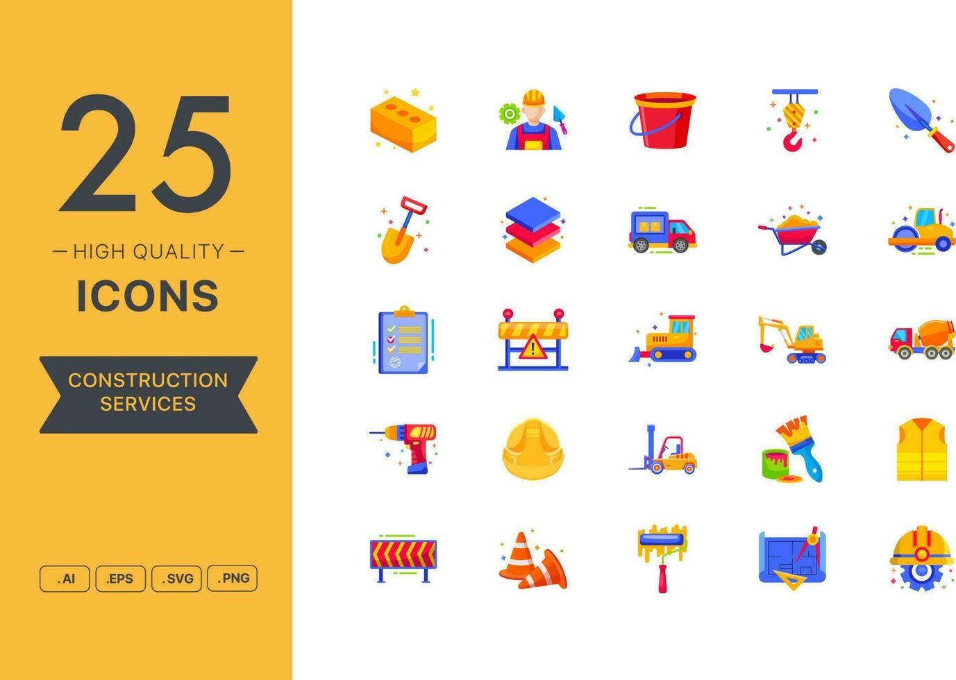 Vector set of Construction icons