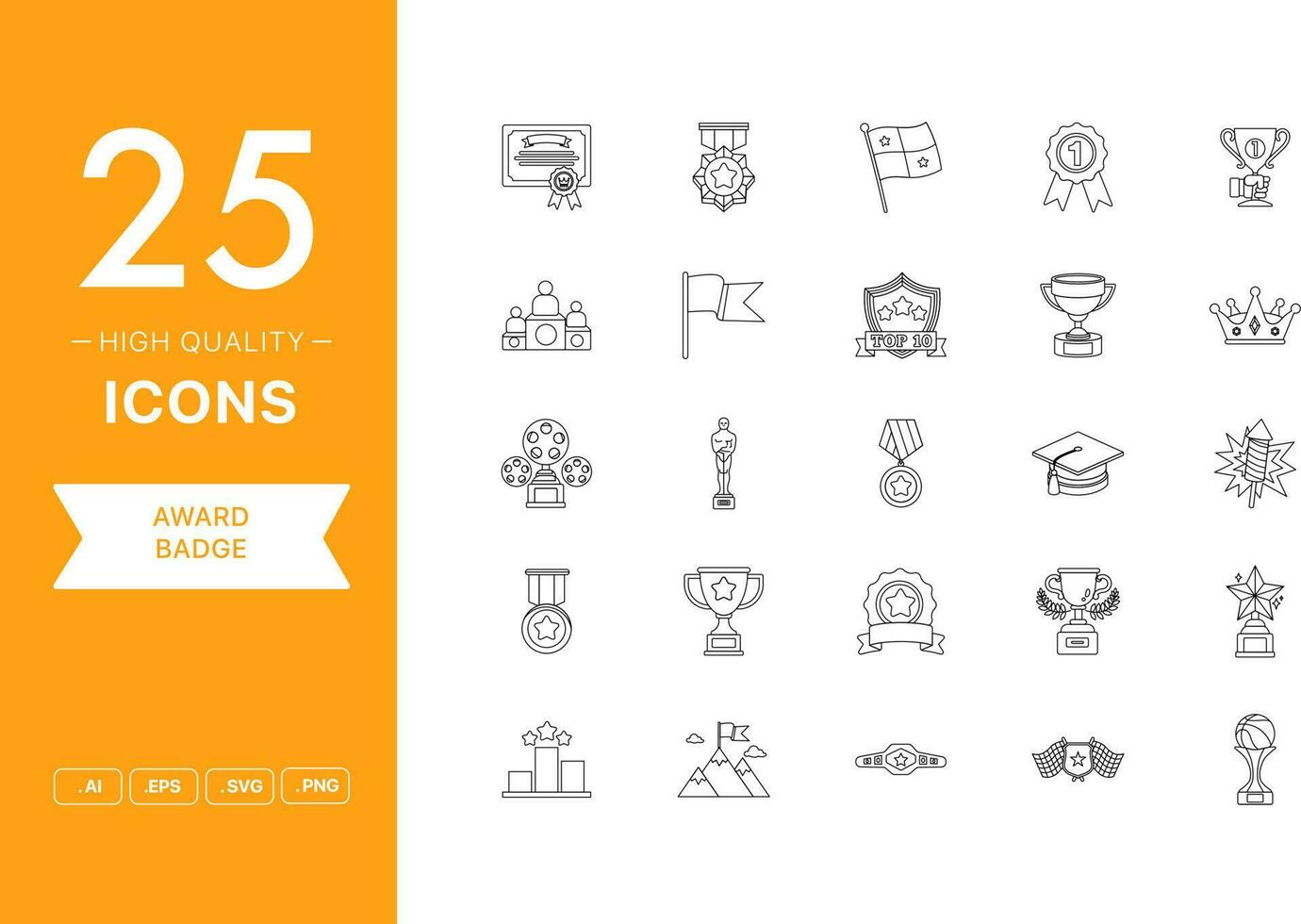 Vector set of Award Badge icons