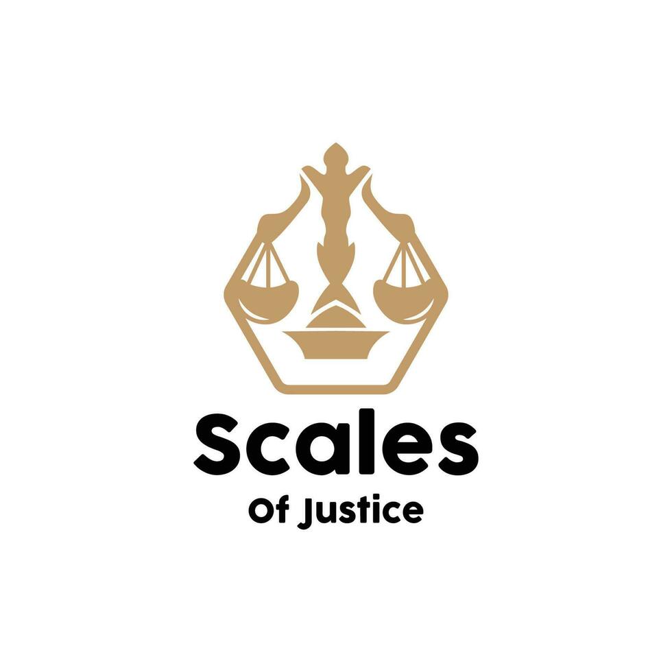 Scales of Law Logo, Scales of Justice Vector, Simple Line Design, Icon Symbol Illustration vector