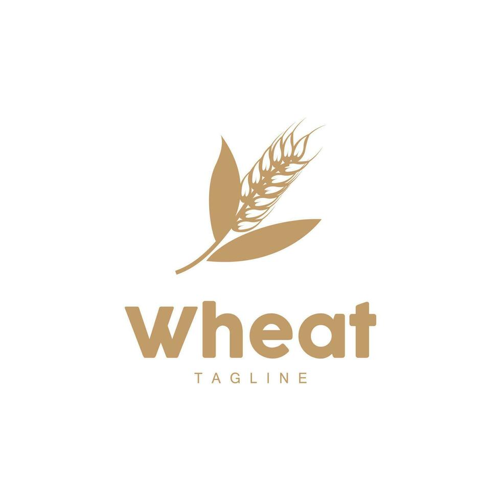 Rice Logo, Farm Wheat Logo Design, Vector Wheat Rice Icon Template Illustration