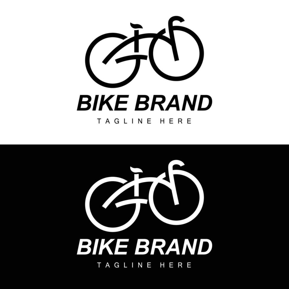 bicicleta logo, vehículo vector, bicicleta silueta icono, sencillo diseño inspiración vector