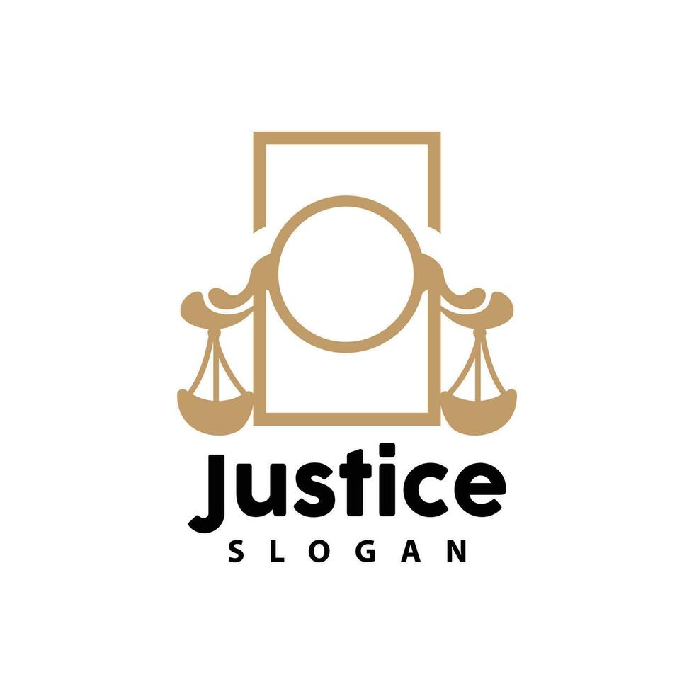 Scales of Law Logo, Scales of Justice Vector, Simple Line Design, Icon Symbol Illustration vector