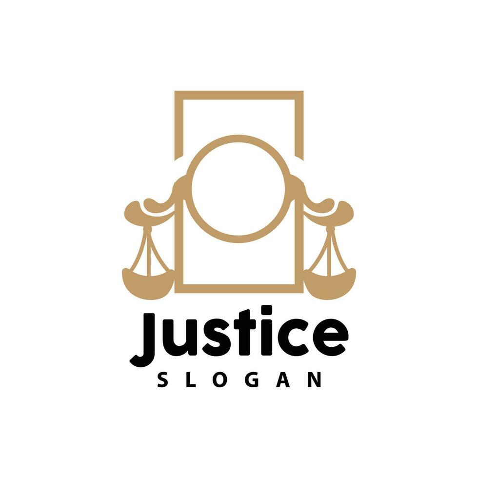 Scales of Law Logo, Scales of Justice Vector, Simple Line Design, Icon Symbol Illustration vector