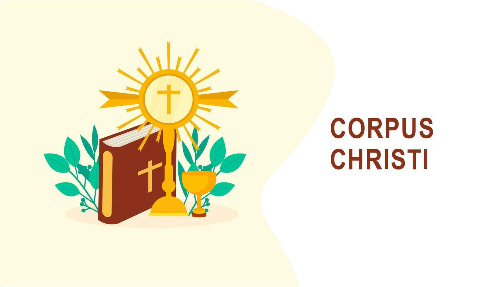 Corpus christi catholic religious holiday vector