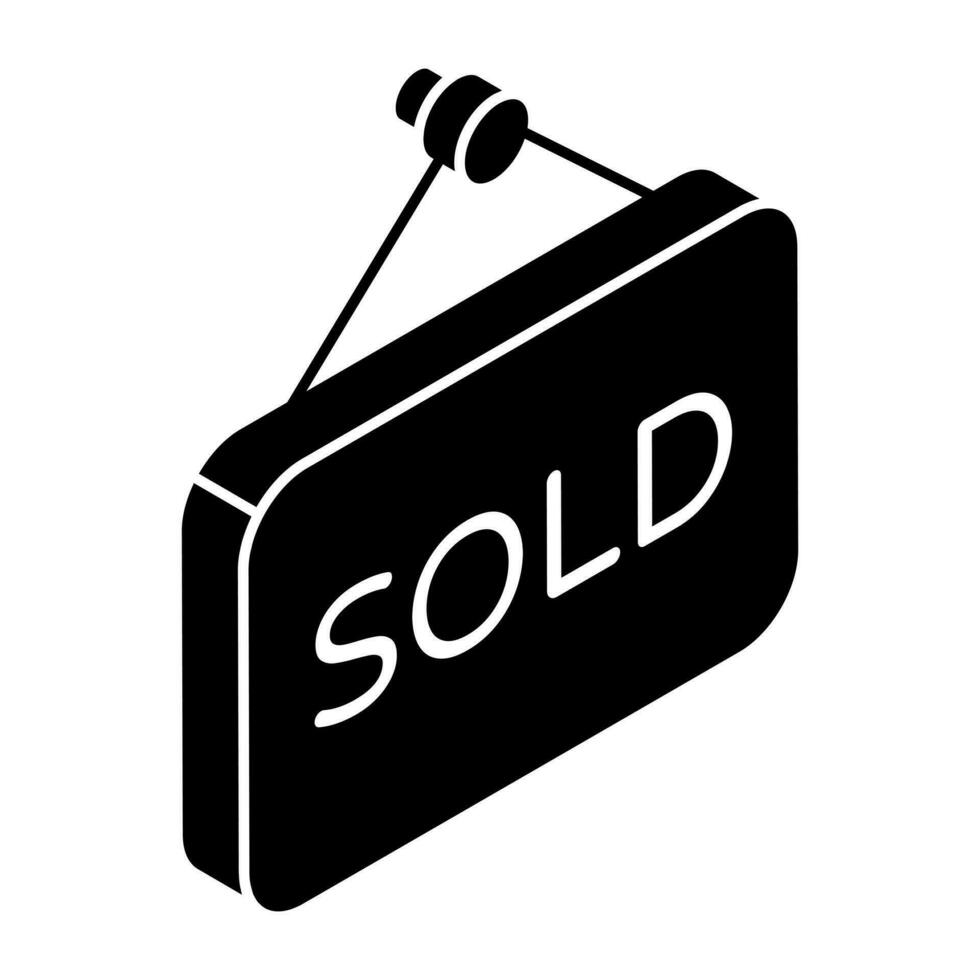 Premium download icon of sold board vector