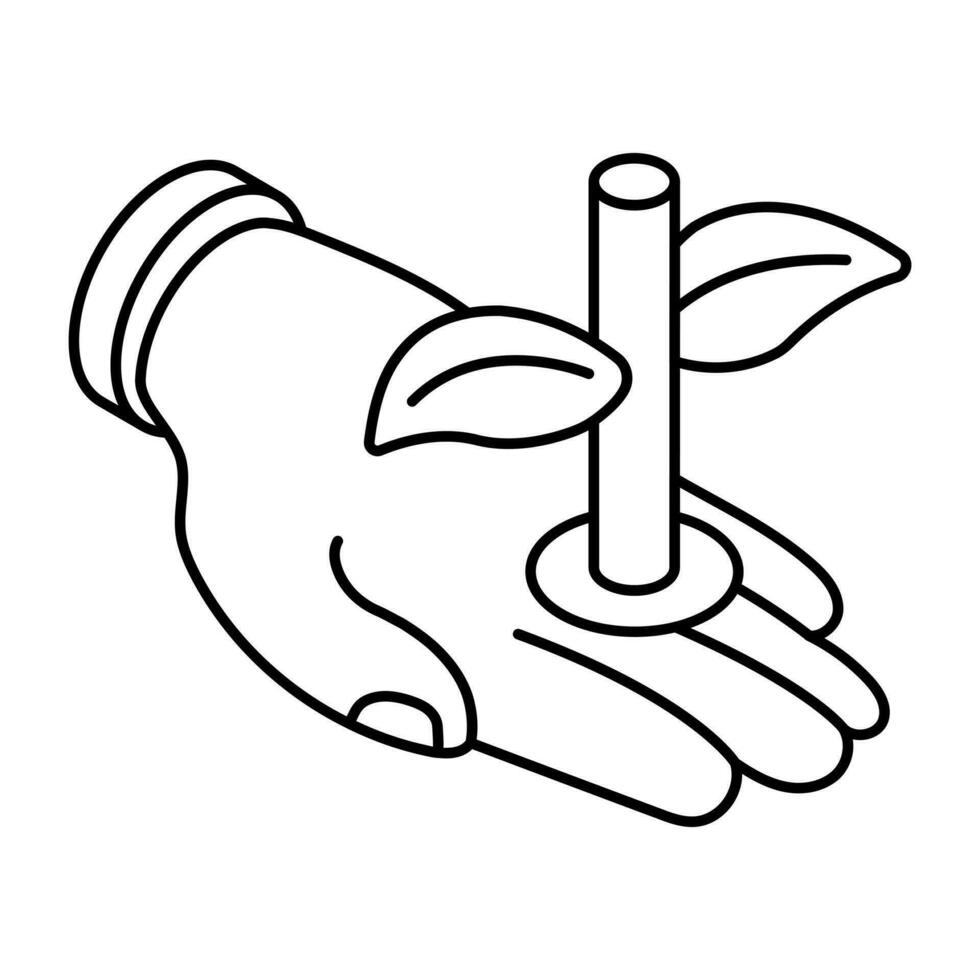 Leaf on hand, concept of miscellaneous vector