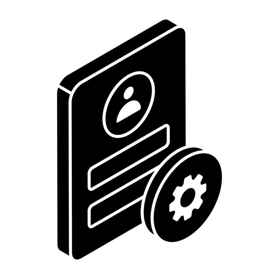 WebA premium download icon of profile setting vector
