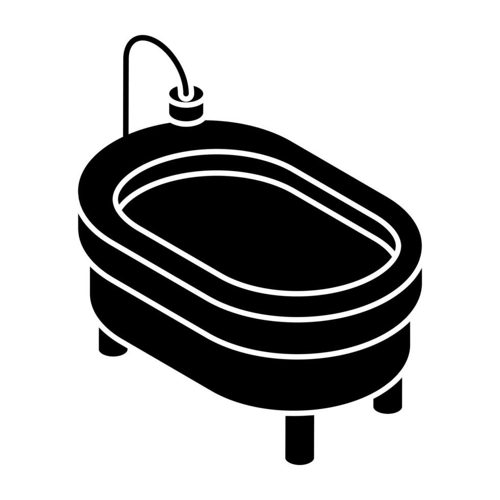 Trendy vector design of bathtub