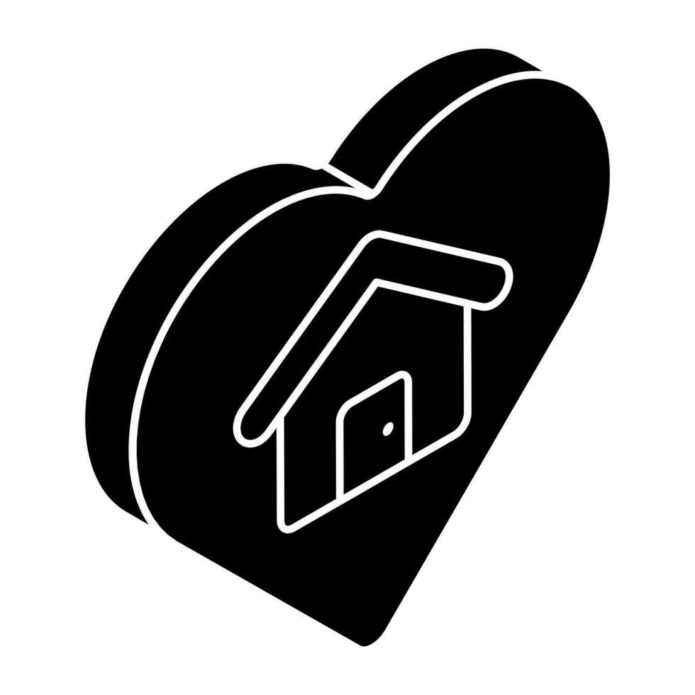 An icon design of sweet home vector