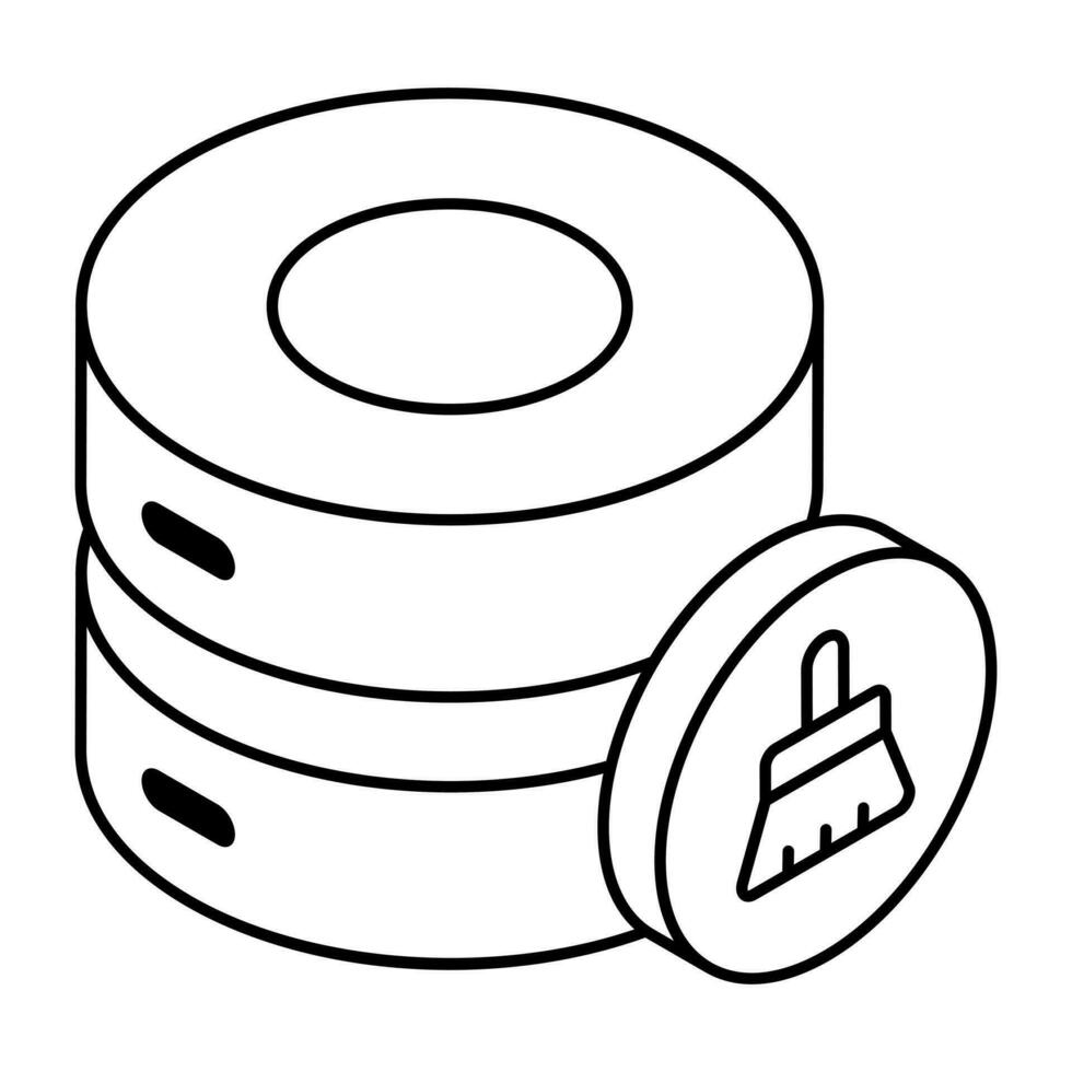 Trendy vector design of database cleaning