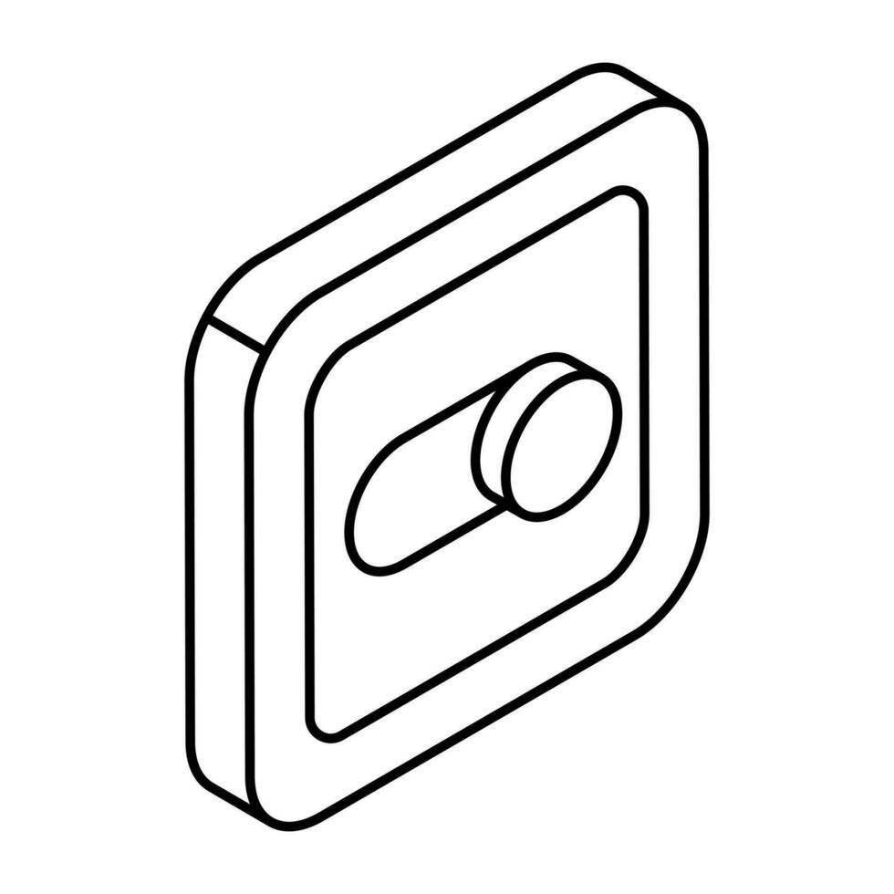 Weba creativo diseño icono de palanca botón vector