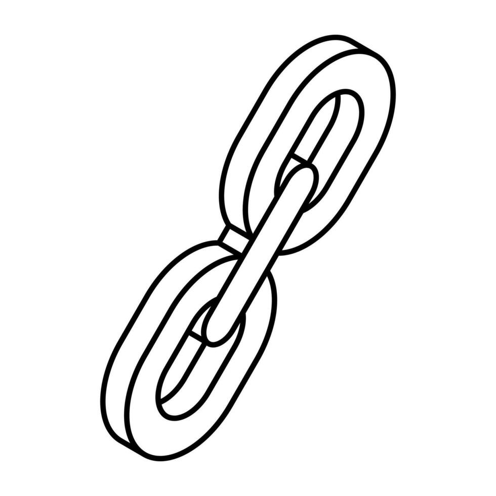 Conceptual linear design icon of linkage vector