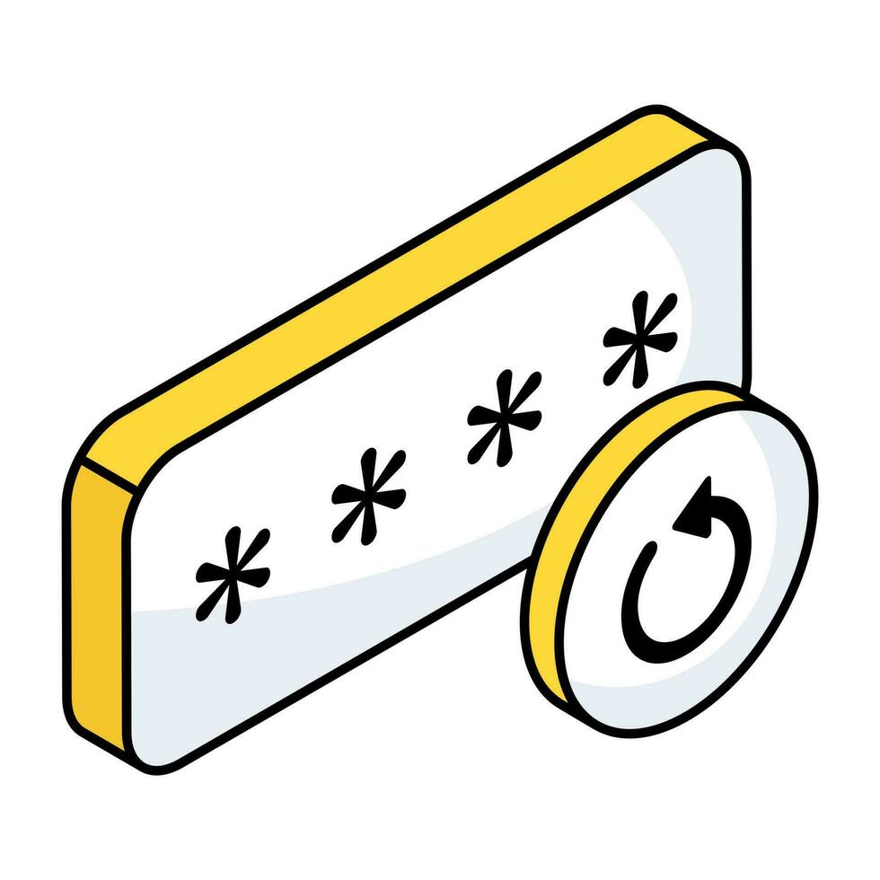 Modern design icon of password reset vector