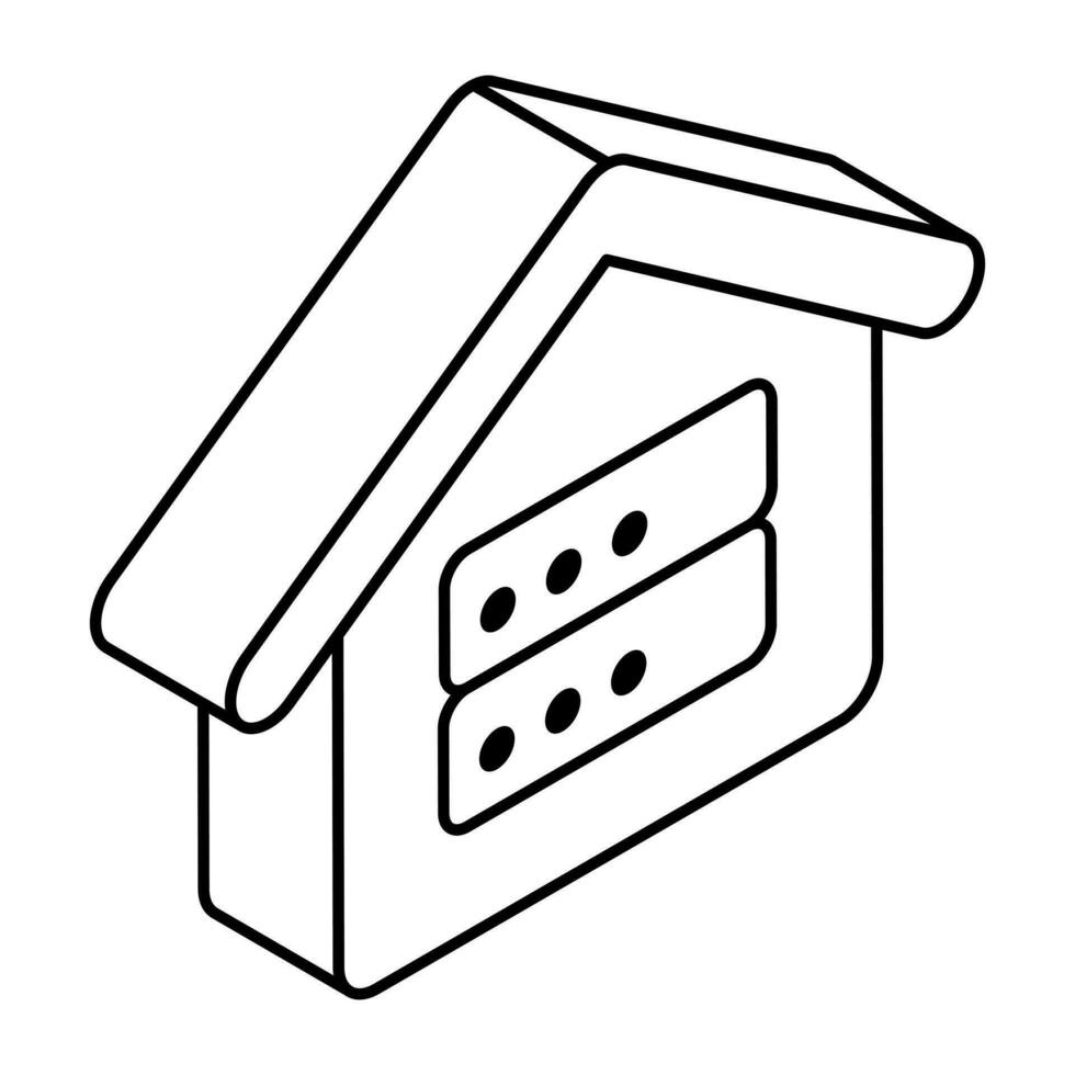 A unique design icon of server room vector