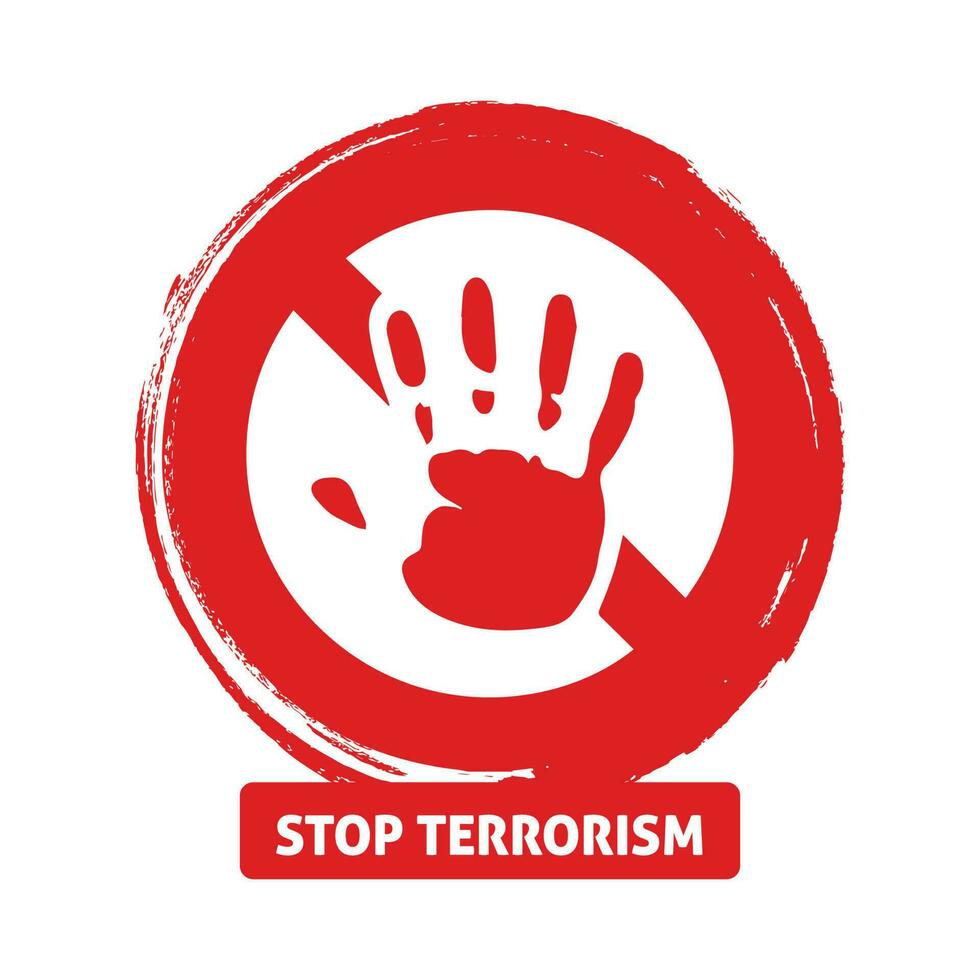 Stop terrorism vector design