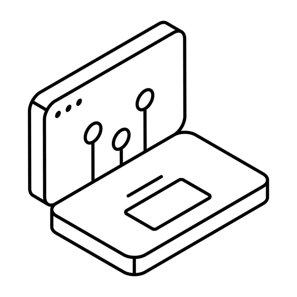 An icon design of Vector design of Premium download icon of  miscellaneous