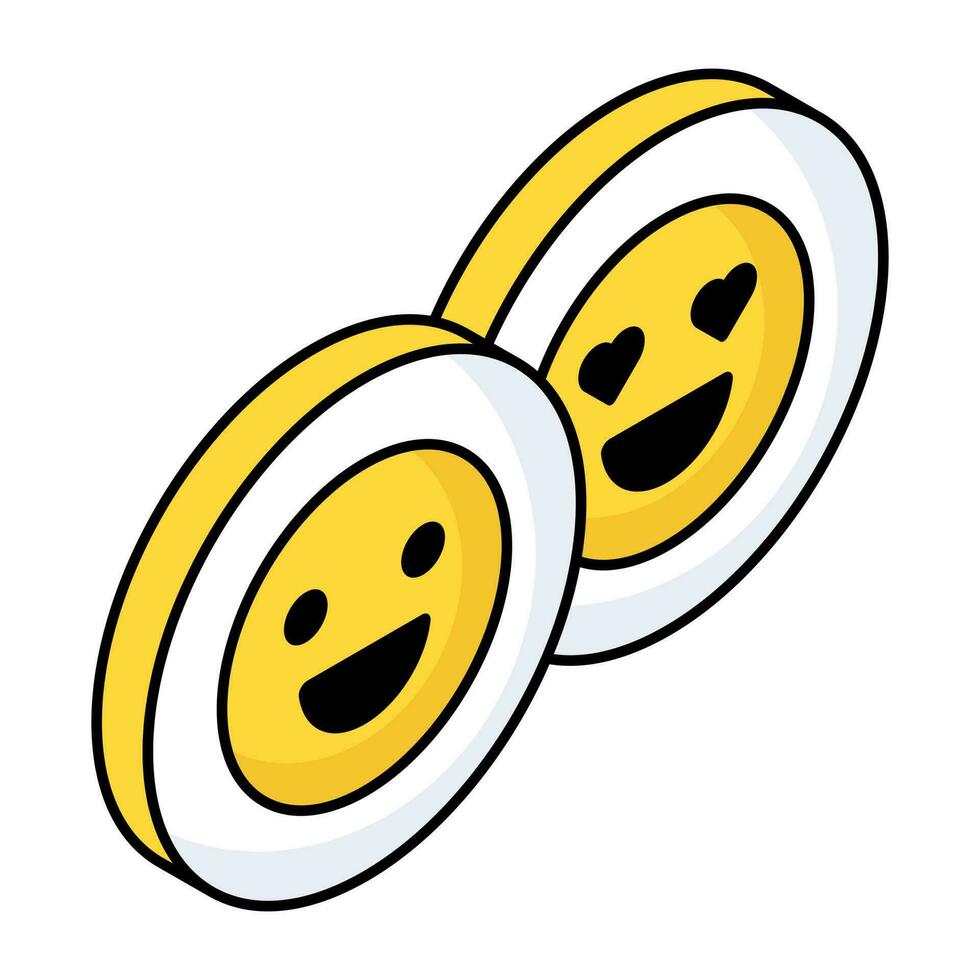 A creative design icon of emojis vector